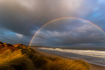 Rainbow over the Northumberland Coast