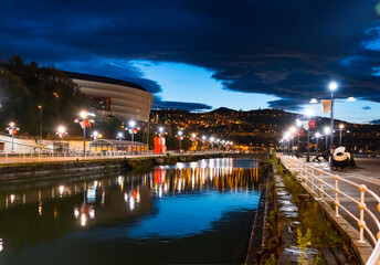 Fototapeta na wymiar Nervion River, Bilbao, Bizkaia, Basque Country, Spain, Europe