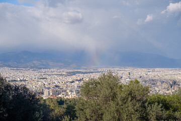 Athens - December 2019: view of the city