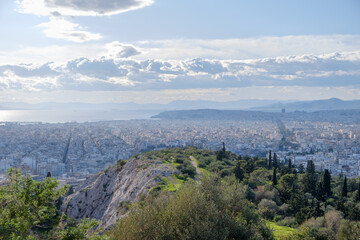 Obraz premium Athens - December 2019: view of the city