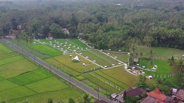 Aerial Video Of A Aesthetic Tourist Destination Called Svargabumi