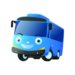 blue bus vector for traveling design