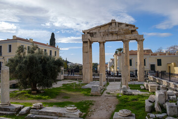 Athens - December 2019: Roman agorà