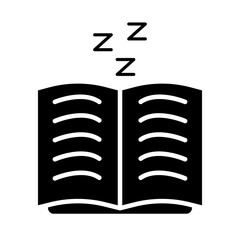 book open with Insomnia z letters silhouette style icon