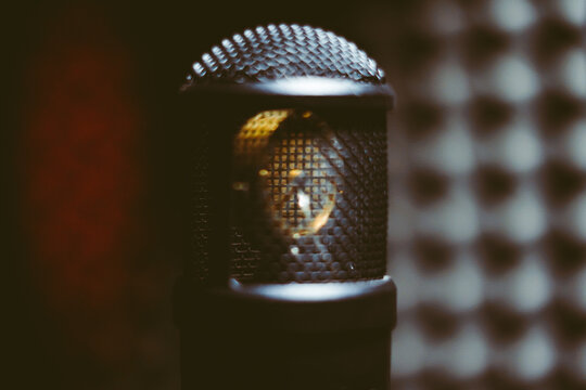 microphone in the recording studio