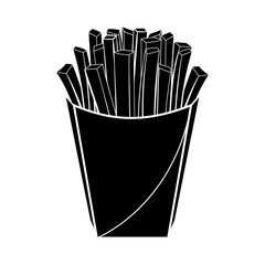 Deep fried french fries or hot chips for restaurant food menu vector