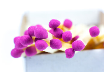 Wooden matches macro photo. Close up background.