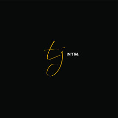 tj Initial Handwriting or Handwritten Logo for Identity. Logo with Signature and Hand Drawn Style Initial Handwriting or Handwritten Logo for Identity. Logo with Signature and Hand Drawn Style.