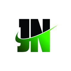 Fototapeta premium Letter JN simple logo design vector