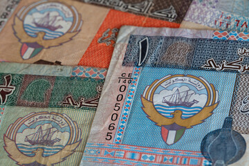 Kuwaiti Dinar banknotes (one, half and quarter)