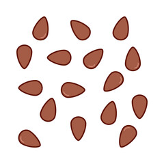 Watermelon seeds pattern in vector for background