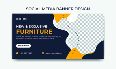 furniture sale social media banner design