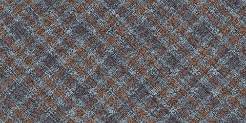 ragged old fabric texture of traditional checkered gingham repeatable ornament with lost threads, grey and beige bicolor diagonal pattern for plaid, tablecloths, shirts, clothes, tartan - 403097789