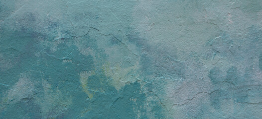 Abstract light blue color tone painted wall texture background outdoors