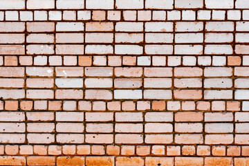 Texture of a brick wall with cracks and scratches which can be used as a background