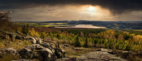 Prisecnice dam in very nice Krusne hory mountains.