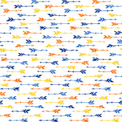 Abstract boho arrows graphic seamless ornament. Ethnic navajo design. Indigenous indian theme.