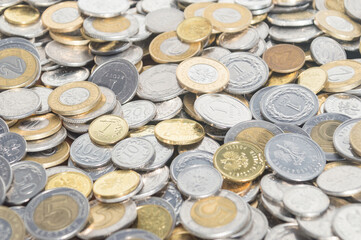 PLN, polish zloty coins as background.