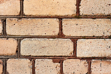 Texture of a brick wall with cracks and scratches which can be used as a background