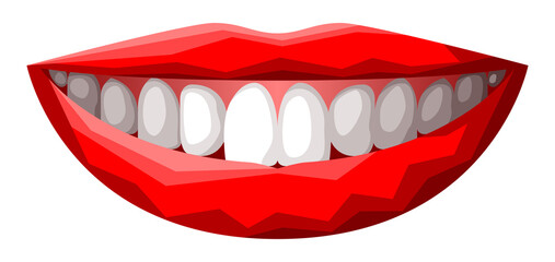 Vector lips in graphic style