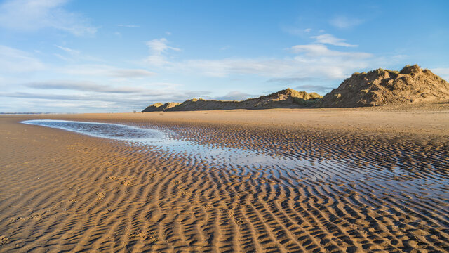 Ripples in the sand on Formby beach