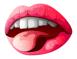 Vector lips in gradient style