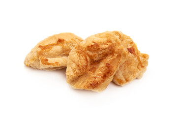 Fresh puff pastries, isolated on white background