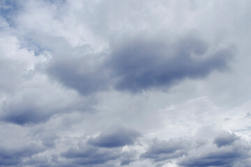 Sky with clouds. The texture of the clouds. Precipitation, a natural phenomenon. Template, blank for background, postcard, cover, post in social networks, media