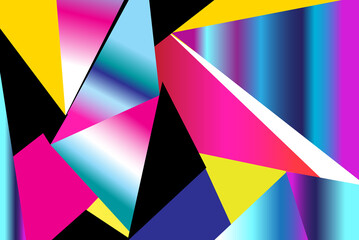 Abstract vector background with different geometric elements