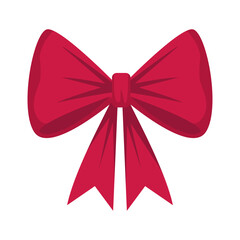 happy merry christmas bow ribbon icon