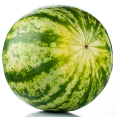 watermelon isolated on white background, Ripe single full watermelon berry isolated