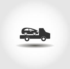 Fototapeta premium car tow service, 24 hours, truck , auto service, car repair isolated vector icon. car service design element