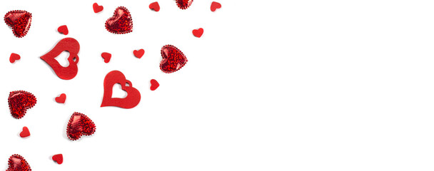 Valentine's Day concept. Valentine's Day banner. Hearts. Copyspace