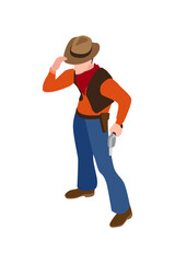 Cowboy Carnival Costume Clipart