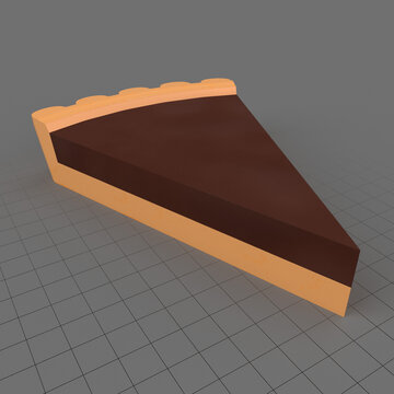 Stylized slice of chocolate tart