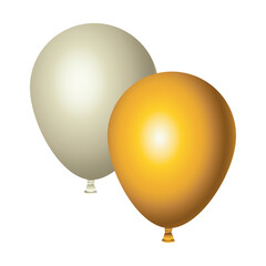 goldden and pearl balloons helium decoration
