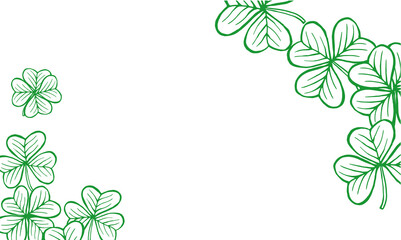 Happy St. Patrick's Day Banner vector illustration. Shamrock frame.