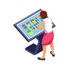 Fototapeta premium Isometric Interactive Panel