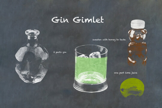 Gin Gimlet Cocktail