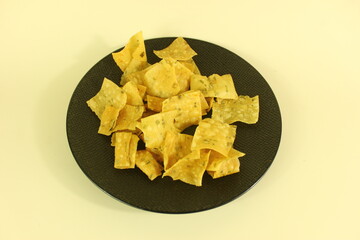 traditional asian chips in cream color background