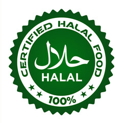 Halal Food Certified Vector Logo Badge Icon 