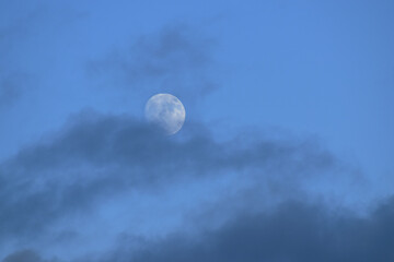 Moon over clouds