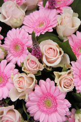 Bridal flower arrangement in pink