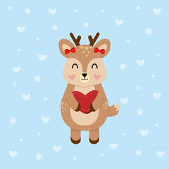 reindeer with hearts