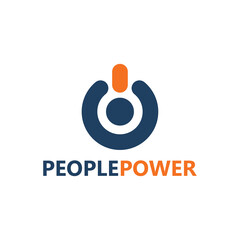 People power logo template design