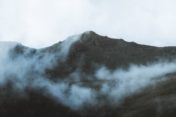 low cloud bank in the Andes