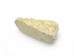 Sunflower halva isolated on white background.