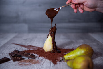 pear and chocolate /poire au chocolat