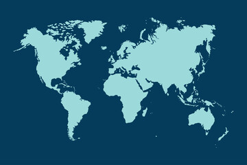 Fototapeta na wymiar World map vector illustration isolated.