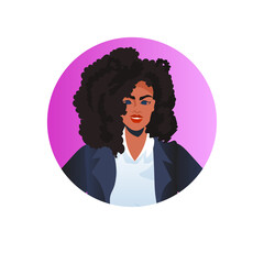 businesswoman leader face avatar successful african american business woman leadership best boss concept female office worker portrait vector illustration